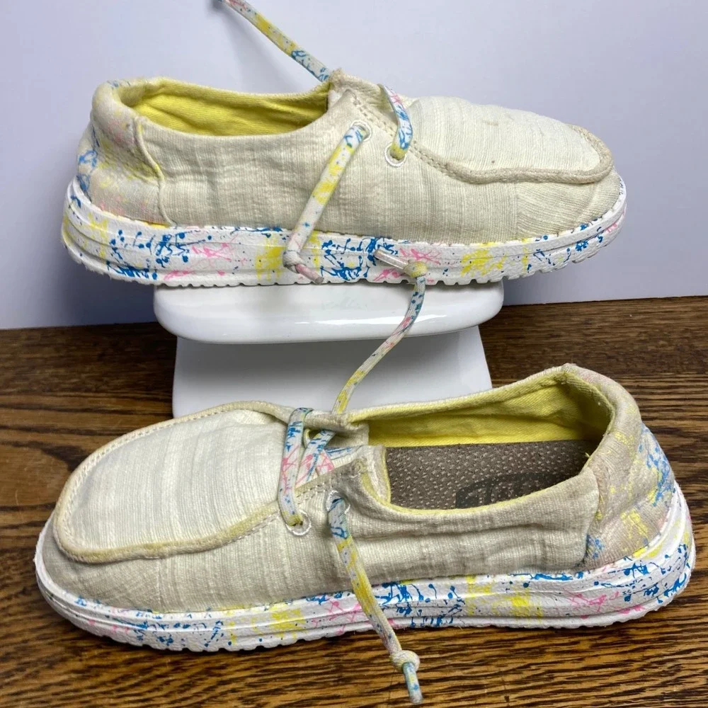 Hey Dude Wendy Youth Shoes Color Sugar Vibe Slip On Loafers K13 EU 32
